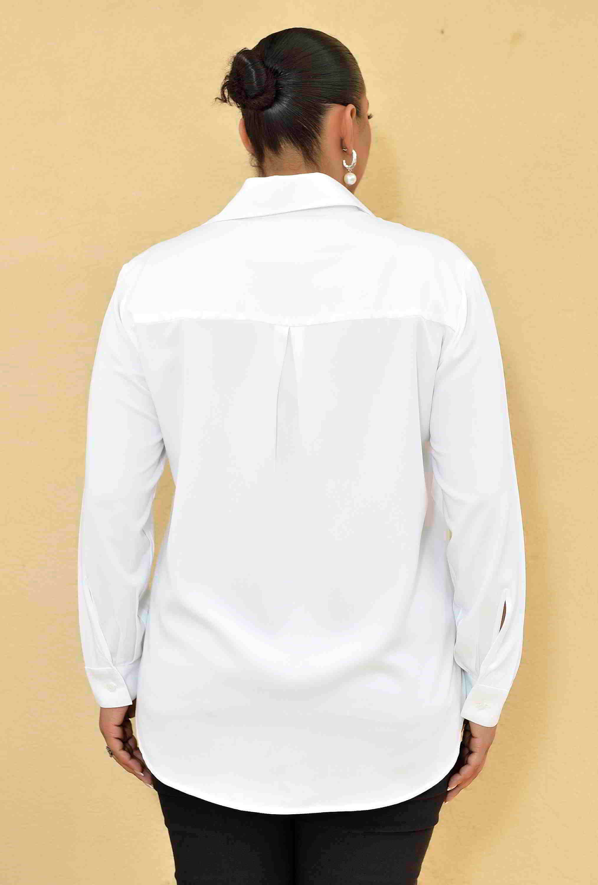 Camisa Plus Size Branca Vivian