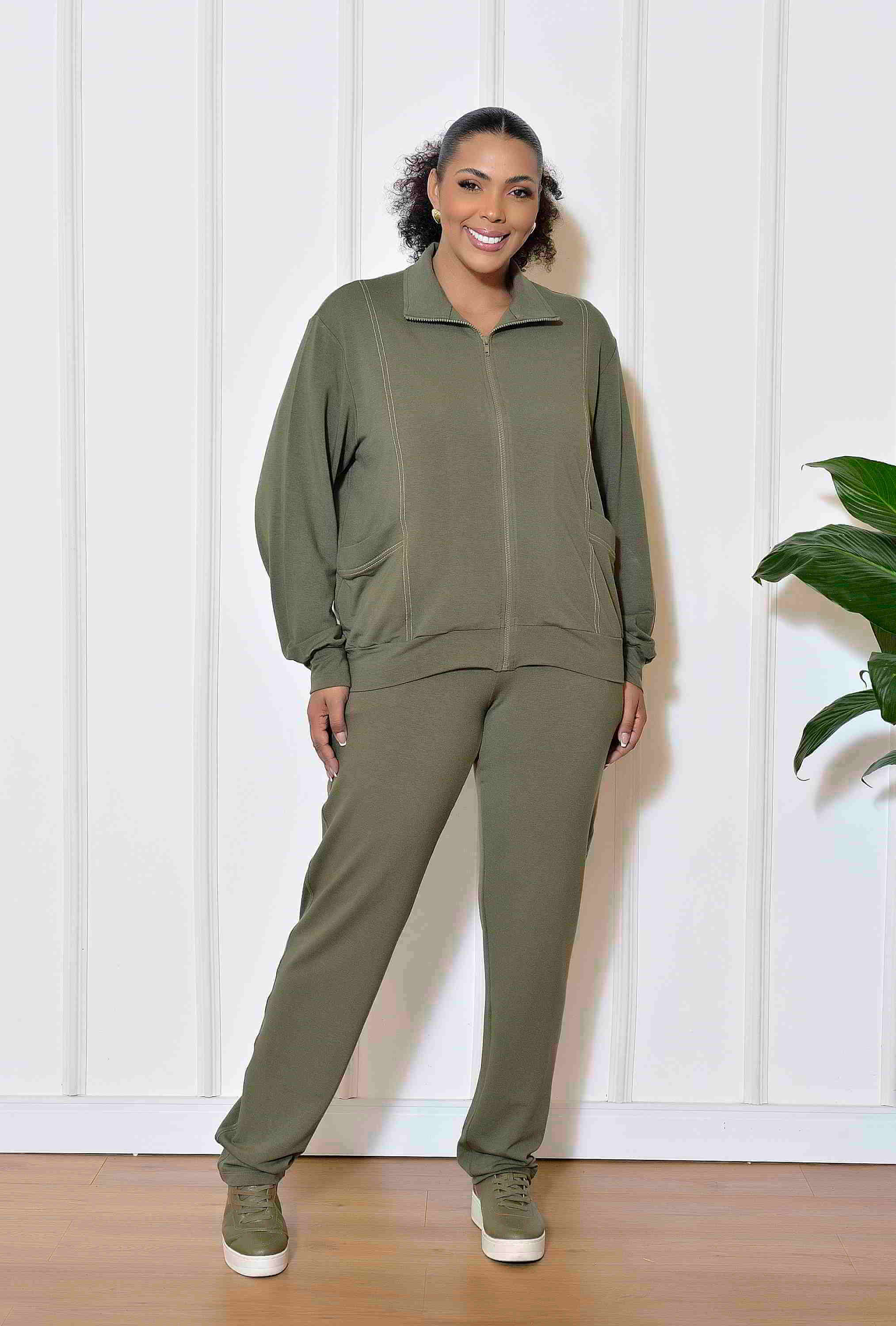 Conjunto Moletom Feminina Plus Blusa Moletom Plus Size Blusa