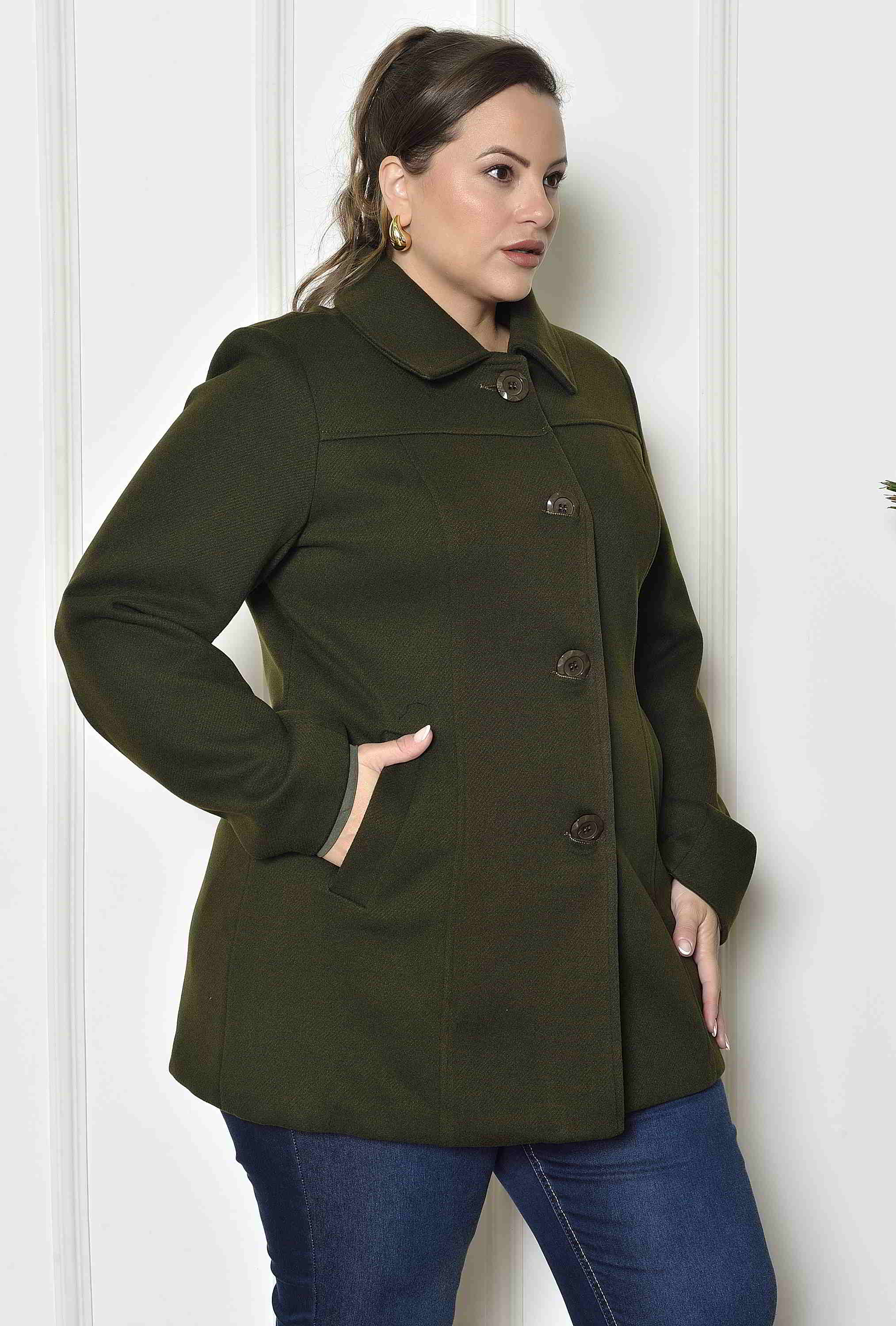 Casaco Plus Size Lã Militar Mania Brasil Não deixe o frio roubar