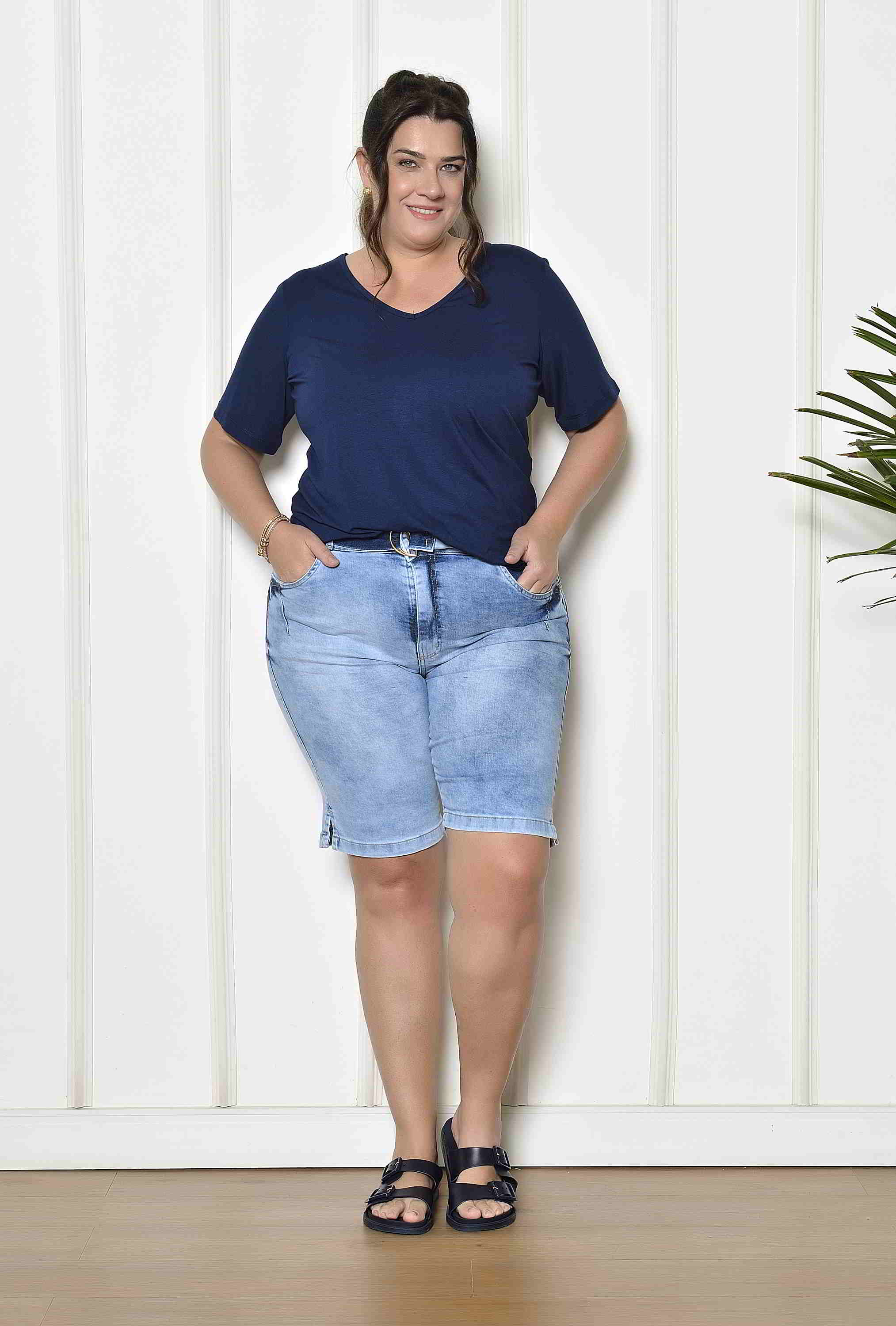 Bermuda Plus Size Jeans Jade: Conforto para os dias quentes