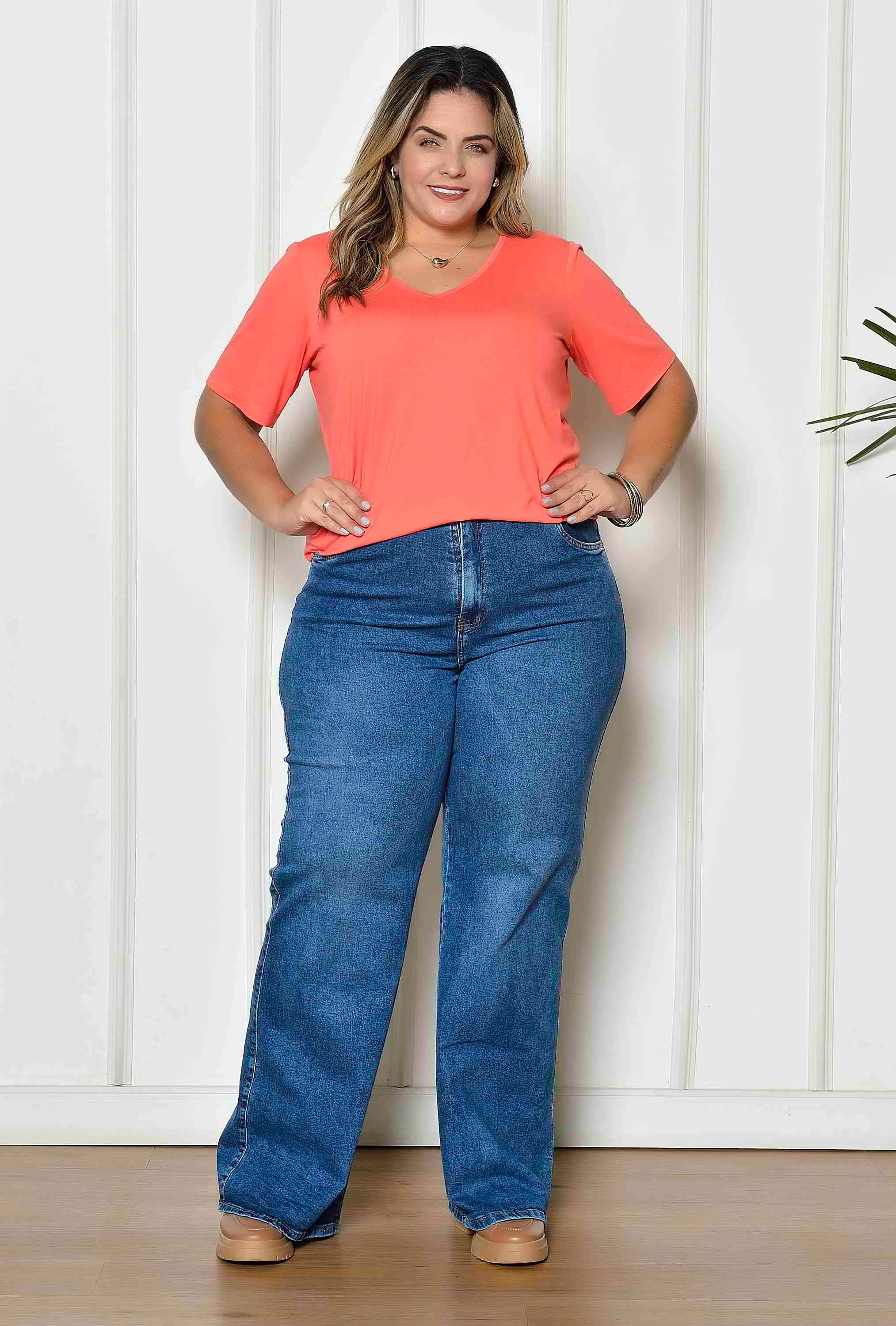 calça wide leg jeans calÃ§a pantalona jeans riachuelo
